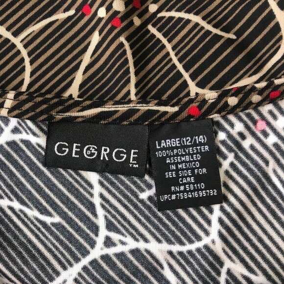 George Floral Sleeveless Top in Brown/Tan - Size Large - Picture 4 of 5